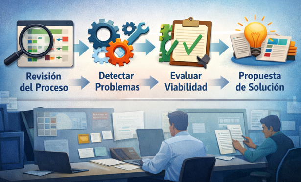 Proceso inicial de automatización: revisión, detección, evaluación y propuesta
